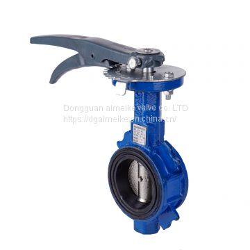 D371X-16Q / D71X-16Q Blue Color 1.6mpa Frequency Butterfly Valve With Handle Clip Electromagnetic Valve