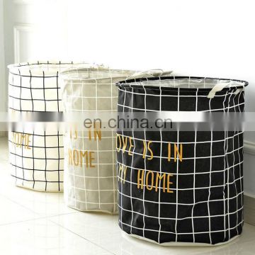 Hot sales new design cotton linen laundry basket