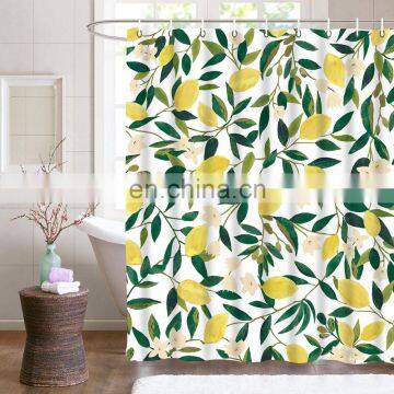 Fashion Printing Shower Curtain Green Extra Long photo-3
