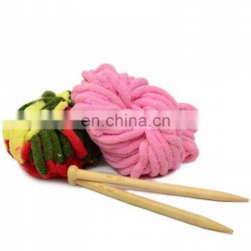 Wuge 100% polyester thick ice line knitting yarn for blanket