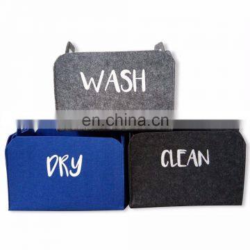 Set of 3 Felt Storage Boxes Felt Storage Organizer Box Basket