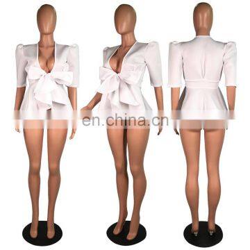 Drop Shipping Women Fashion Sexy Ruffled Hem Cardigan Lace-up Jacket photo-5