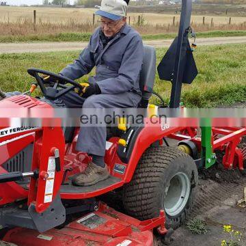 Tractor mounted one row potato combine harvester