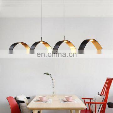 Nordic spiral LED chandelier simple restaurant bar post modern LED aluminum spiral creative personality living room lamps