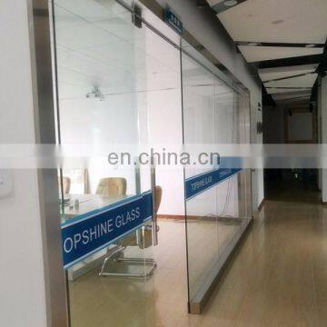 10mm 12mm decorative modern tempered glass room divider for office and restaurant