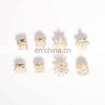 China factory Shapes Ab Crystal Non Hotfix Flat Back Rhinestones For Nail Art