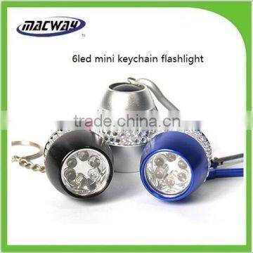 HOT Mini cheap 6led keychain flashlight