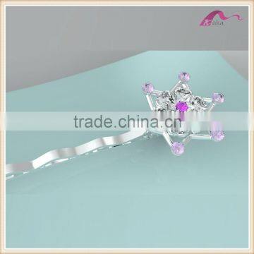 Fashion Colored Crystal Flower Hair Bobby Pins For Kids Accessories photo-4