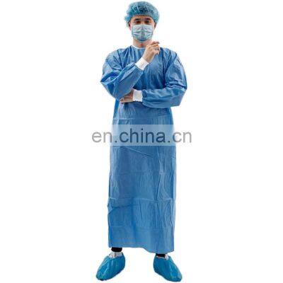 Disposable EO Sterile Blue SMS Surgical Gowns Hospital Uniform