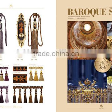 Baroque style--golden and dark coffee,curtain tassel fringe,wholesale tassels,tassel and fringe