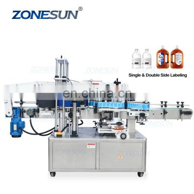 ZONESUN ZS-TB300 Automatic Double Size Tube Sticker Water Flat Bottle Labeling Machine For Bottles