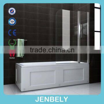 Jenbely 6mm Bathtub Two Glasses 180 Pivot Shower Screen photo-2