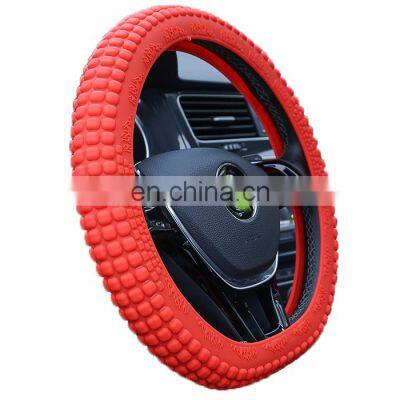 Silicone 36cm/38cm/40cm Universal  Car Steering Wheel Cover best price