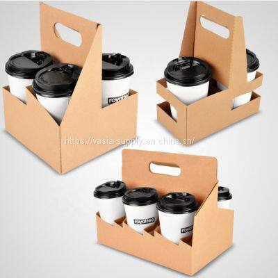 Diy cardboard beverage reusable coffee cups carrier takeaway coffee holders