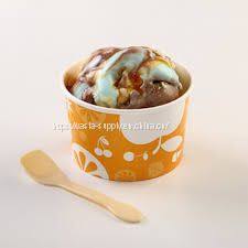 Custom printed disposable paper cup food storage containers 12 oz ice cream cups with lids