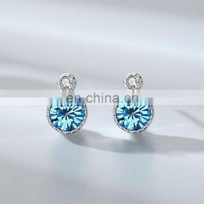 Solid Sterling Silver 925 Sea Shell Heart Shape Love Stud Earrings for Girls photo-2