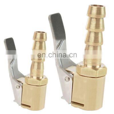 1pcs Clamp Brass Tyre Valve Air Pump Chuck Clip Tire Inflator Connector High Quality 6mm 8mm Car Truck