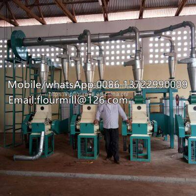 small  production 10T wheat flour milling machine wheat meal processing line grain milling machine