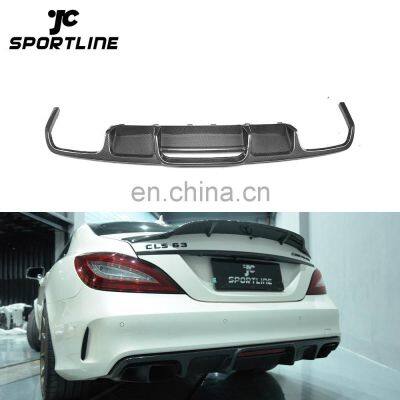 W218 CLS63 Rear Bumper Diffuser Carbon for Mercedes CLS63 AMG Sedan CLS-Class 15-17