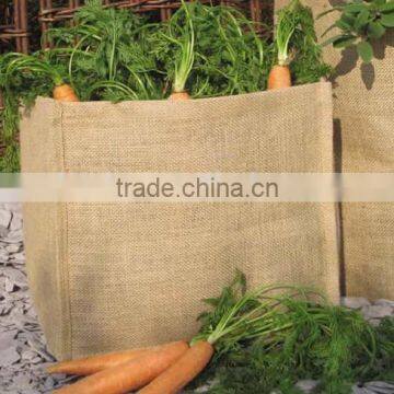 Herb planter jute grow bag, square planter jute grow bag