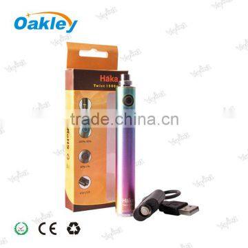 HAKA twist ego battery variable voltage 1500mah LED power indicator