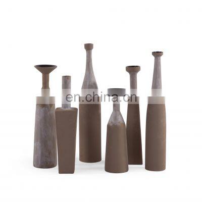 China Hand Made Modern Matt Minimalist Style Decorative Ceramic Vase Set for Home Decor