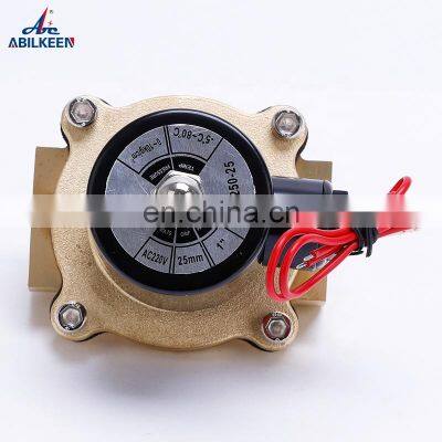 Automatic 2W250-25 Normally Closed Type G1 Electric AC220V Brass Solenoid Valve Price Water/Air Solenoid Valve