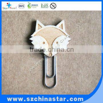 Popular cat clip wood paper clip with lower price