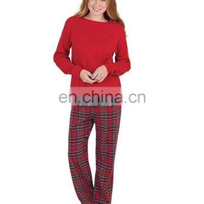 Wholesale Logo Autumn and Winter Children and Infants Adult Family Long-sleeved Plaid Pants Christmas Home Clothes Pajamas photo-5