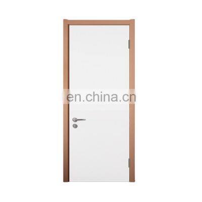 French white single luxury wooden panel hotel bedroom new door design solid wood interior room door