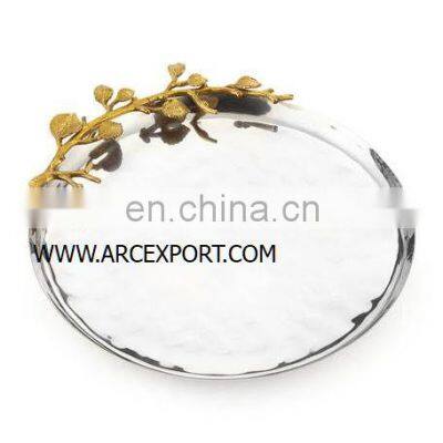 stainless steel & brass flower tray