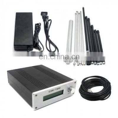 CZE-T251 0-25W 87-108MHz Stereo Wireless Broadcast Station 12v FM Transmitter With Power Supply&Antenna photo-2