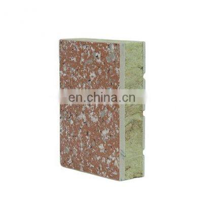 Insulated Soundproof Sound Absorption Fireproof Interlocking Exterior Wall Corrugated Rock Wool Sandwich Panels