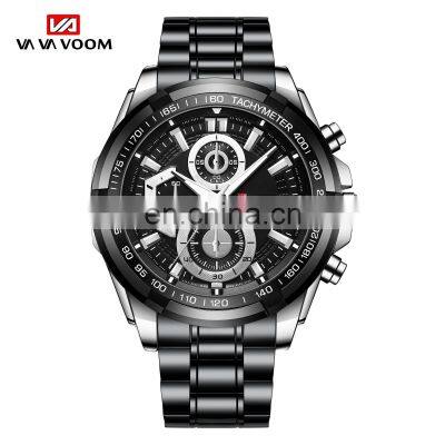 VA VA VOOM 2321 Military Gentlemen Quartz Movement Wrist Watch Stainless Steel Hollow Out Wristwatches Quartz Watches photo-4