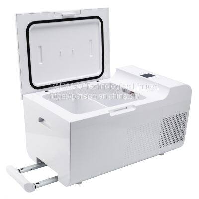 20L Small Car Fridge With Pull Rod For Home Car Dual Use Camping Drinking and Food Storage photo-2