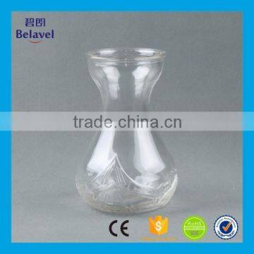 Wholesale glass vase cheap clear glass flower vase