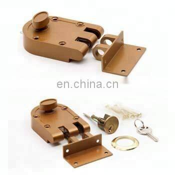 Замок Jimmy Proof Style Inter Locking Surface Mounted Deadbolt с одинарным латунным цилиндром photo-3