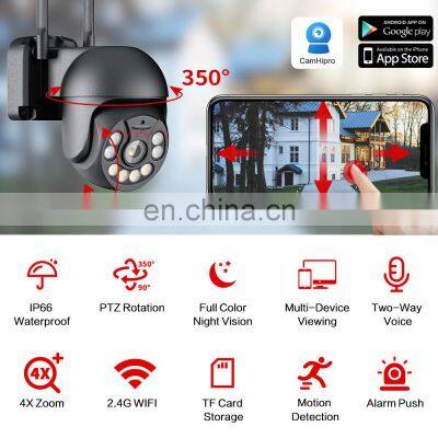 2MP Security IP Camera Wireless WIFI 4X Zoom Outdoor Indoor PTZ 1080P HD CCTV Dome Surveillance Cam Motion Tracking CamHipro photo-3