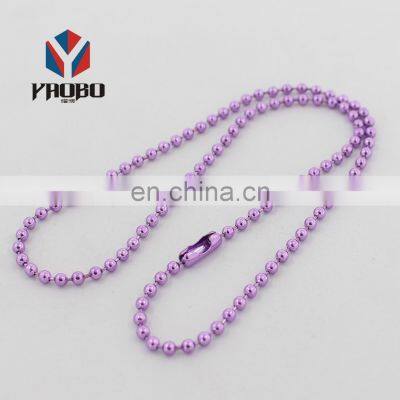 Fashion High Quality Metal Wholesale 3.2mm Ball Chain Colored photo-3