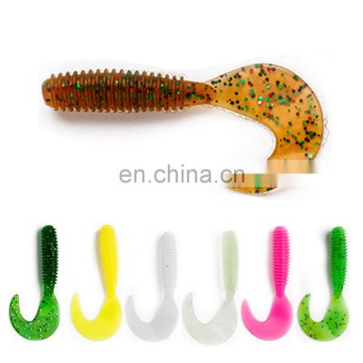 JOHNCOO Soft Worm Fishing Lure Soft Bait Lures Trout Bass Salmon Freshwater Saltwater Fishing Bait