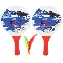 Cheap Beach Rackets for Outdoor Games with Plastic Handle