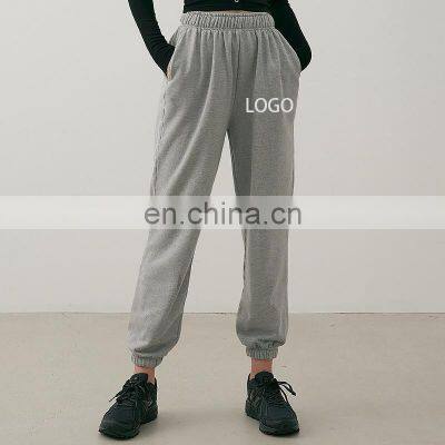 Wholesale High Quality Cotton Basic Terry Joggers Pants Women Casual Athletic Track Sweatpants Female Gym Sportswear