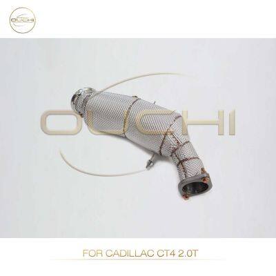 Выпускной коллектор системы выпуска для Cadillac CT4/ CT4 CT5/CT6 с тепловой защитой, выполненный ручной ТИГ-спайкой. Высокопроизводительные автомобильные выпускные детали