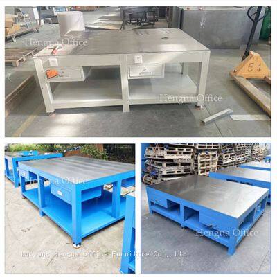 Hengna Explosion Proof Heavy Duty Steel Workbench for New Energy Battery Workshop – Lithium Ion Battery Assembly Station Supplier