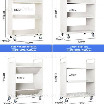 Carrito compacto para libros para el hogar y la oficina | Carrito portátil para libros y revistas Distribuidor photo-5