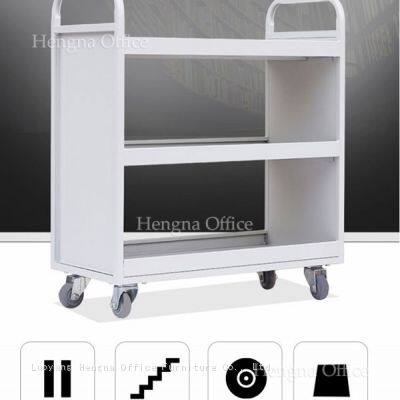 Hengna Adjustable Book Cart for Senior Care Centers – Perfect for Organizing Books, Magazines, and Activity Supplies photo-5