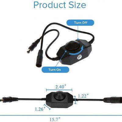 144W Max Load Dimmer Switch Knob Led DC12-24V Single Color Lighting Strip Cob SMD Rotary Controller photo-5