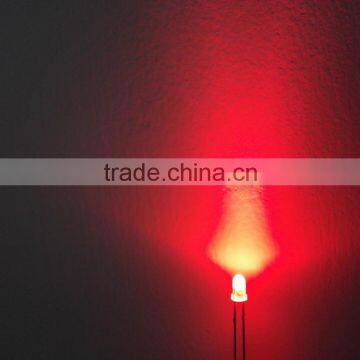 3mm diffused Red round Led lamp 625nm - 630nm