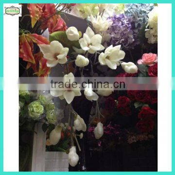 75cm hot sale 3heads real touch pu artificial magnolia flower