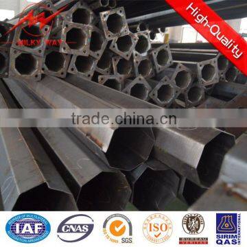 high voltage hot dip galvanized steel pole in china
